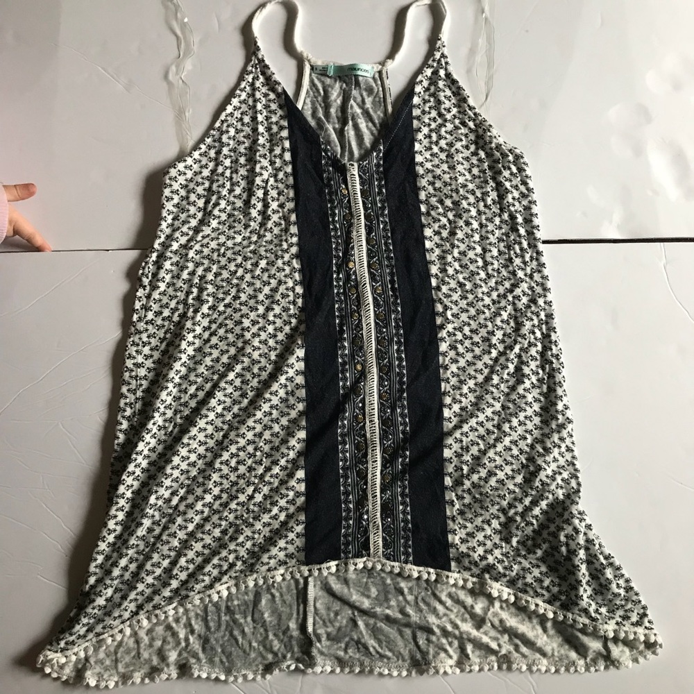 Maurices Floral Tank Top S Tassel